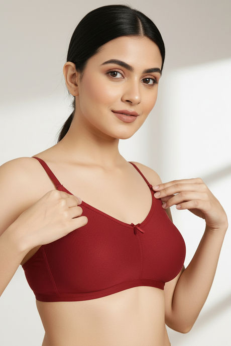 Zivame Everyday Double Layered Non Wired 3/4th Coverage T-Shirt Bra - Sundried Tomato — image 4